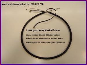 LINKA GAZU KOSY MAKITA DBC340 DBC400 DBC4010 DBC4510 DOLMAR  nr. kat. 385726072